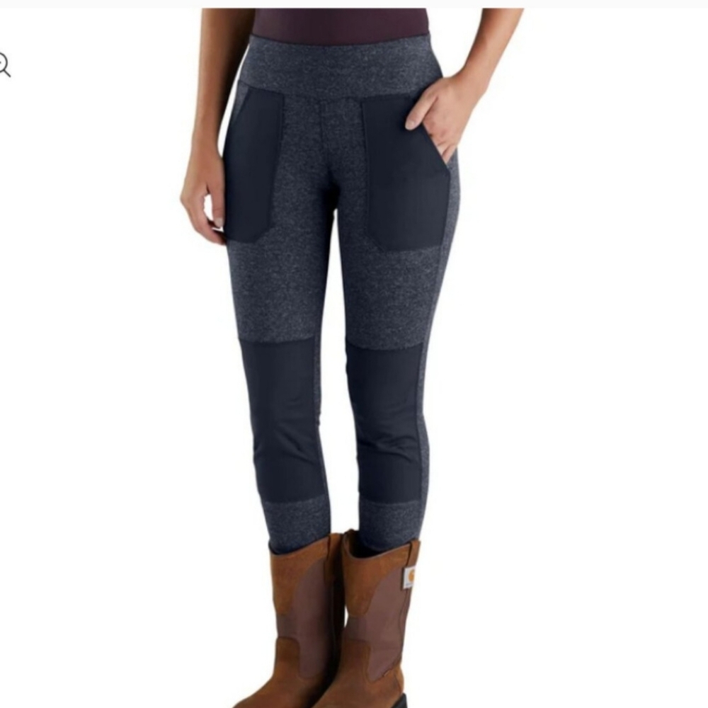 Carhartt Force Fitted Midweight Legging - Gray & Black - Size Small
